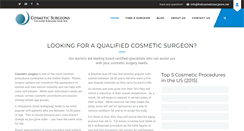 Desktop Screenshot of findcosmeticsurgeons.net