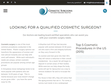 Tablet Screenshot of findcosmeticsurgeons.net